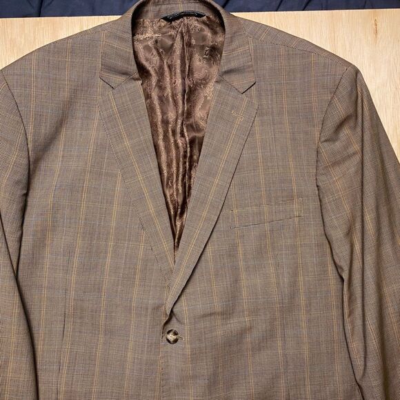 Luciano Carreli Plaid Super 150’s Wool Sport Coat Blazer 50L - Picture 2 of 15
